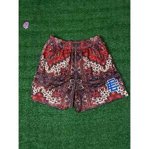 Eric Emanuel Basic EE Red Tapestry Shorts (USED) - Size XL